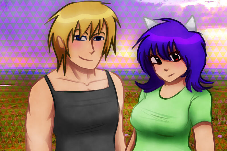 Fanart of Two kawaii characters